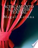 Libro Acercamiento al análisis teatral