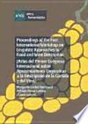 Libro Actas Del Primer Congreso Internacional Sobre Aproximaciones Lingüísticas a la Descripción de la Comida Y Del Vino