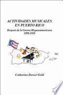 Libro Actividades Musicales en Puerto Rico