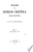 Libro Anales de la Sociedad Científica Argentina