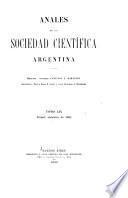 Libro Anales de la Sociedad Científica Argentina