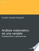 Libro Análisis matemático de una variable