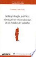 Libro Antropología jurídica