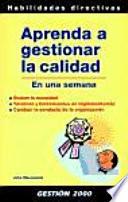 Libro Aprenda a gestionar la calidad