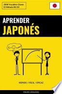 Libro Aprender Japonés - Rápido / Fácil / Eficaz