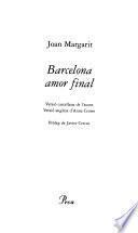 Libro Barcelona, amor final