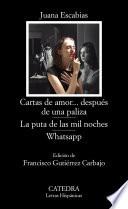 Libro Cartas de amor... después de una paliza; La puta de las mil noches; WhatsApp