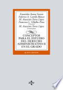 Libro Conceptos para el estudio del Derecho administrativo II en el grado