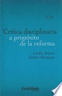 Libro Crítica disciplinaria a propósito de la reforma