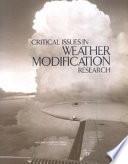 Libro Critical Issues in Weather Modification Research