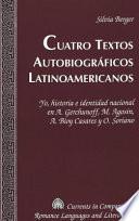 Libro Cuatro textos autobiográficos latinoamericanos
