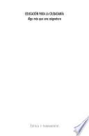 Libro Educación para la ciudadanía