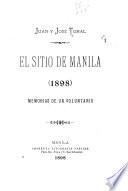 Libro El Sitio de Manila (1898)