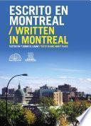 Libro Escrito en Montreal Written in Montreal