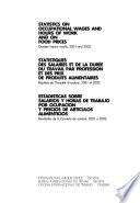 Libro Estatdisticas sobre salarios y horas de trabajo por ocupacion y precios de articulos alimenticios