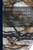 Libro Estudios Sobre La Geologia De Bolivia