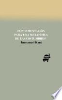 Libro Fundamentacin de la metafsica de las costumbres