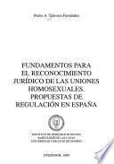 Libro Fundamentos para el reconocimiento jurídico de las uniones homosexuales