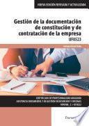 Libro Gestión de la documentación de constitución y de contratación de la empresa