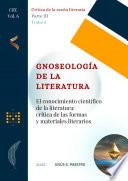 Libro Gnoseología de la literatura