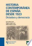 Libro Historia Contemporánea de España desde 1923