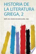 Libro Historia De La Literatura Griega, 2
