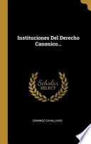 Libro Instituciones del Derecho Canonico...