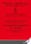 Libro Investigación Lingueística en Colombia