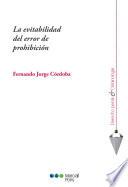 Libro La evitabilidad del error de prohibición