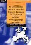 Libro La Universidad ante el reto del Espacio Europeo de Educación Superior