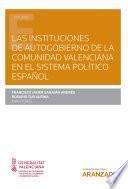 Libro Las instituciones de Autogobierno de la Comunidad Valenciana en el sistema político español