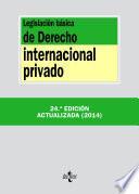 Libro Legislación básica de Derecho Internacional privado