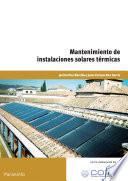 Libro Mantenimiento de instalaciones solares térmicas