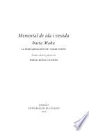 Libro Memorial de ida i venida hasta Maka