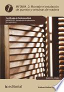 Libro Montaje e instalación de puertas y ventanas de madera. MAMS0108