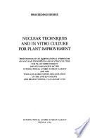 Libro Nuclear Techniques and in Vitro Culture for Plant Improvement