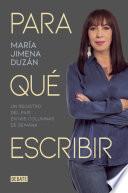 Libro Para qué escribir