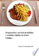Libro Preparación y servicio de comidas rápidas en el bar. UF0061.