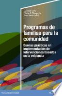 Libro Programas de familias para la comunidad