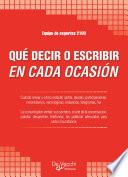 Libro Qué decir o escribir en cada ocasión