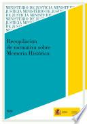Libro Recopilación de Normativa Sobre Memoria Histórica
