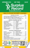 Libro September 2022 - Surplus Record Machinery & Equipment Directory