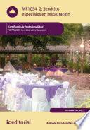 Libro Servicios especiales en restauración. HOTR0608