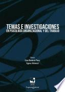 Libro Temas e investigaciones en psicología organizacional y del trabajo