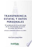 Libro Transparencia estatal y datos personales