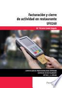 Libro UF0260 - Facturación y cierre de actividad en restaurante