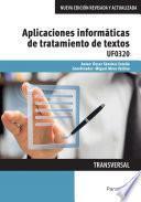 Libro UF0320 - Aplicaciones informáticas de tratamiento de textos