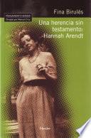 Libro Una herencia sin testamento: Hannah Arendt