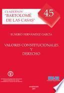 Libro Valores constitucionales y derecho